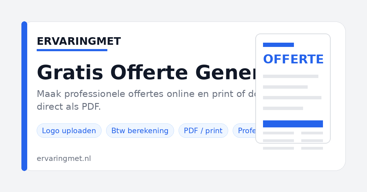 Offerte Generator